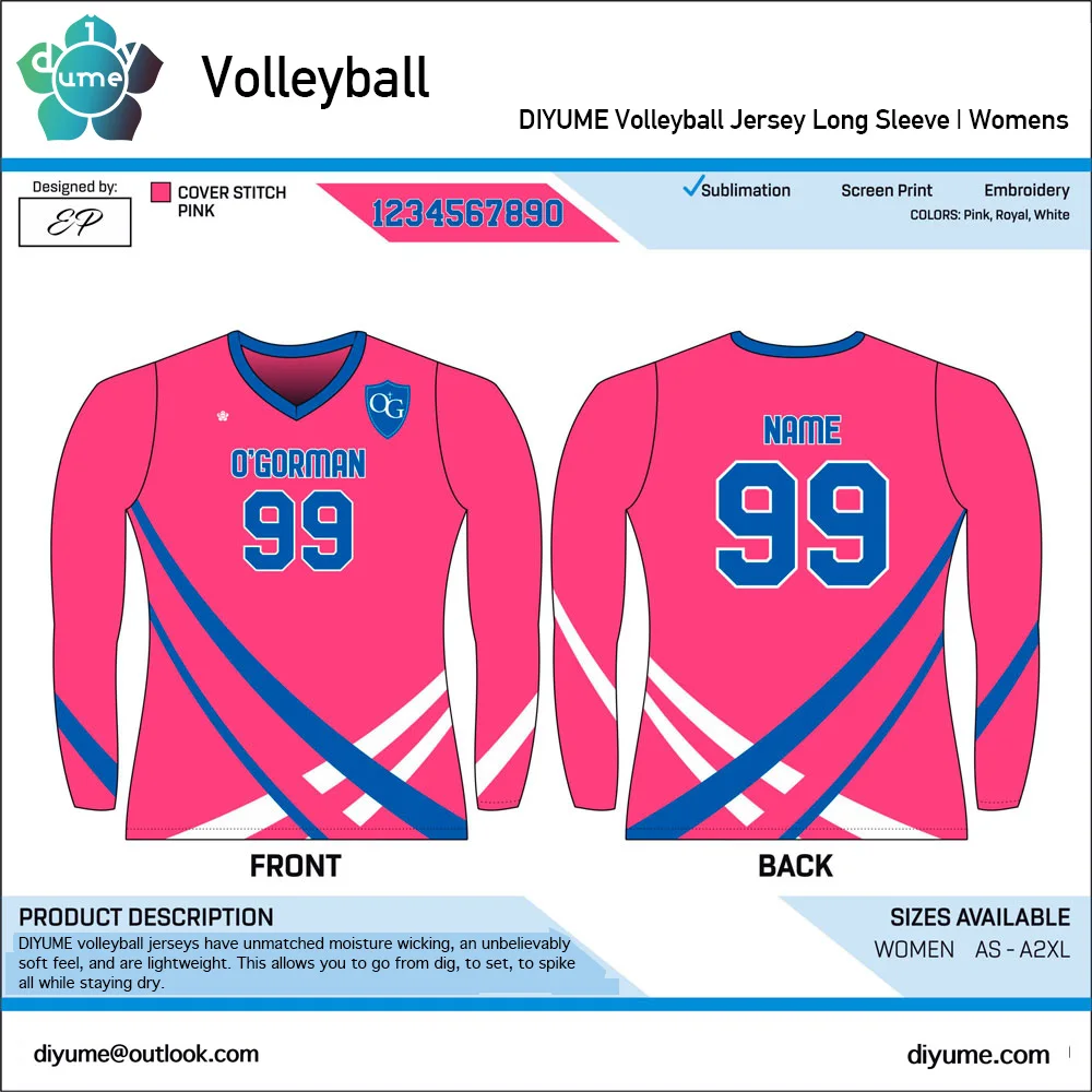 Men Women Kid Volleyball Jerseys Training Competition Sports Breathable Long-sleeved Top V-neck New Sublimation Light