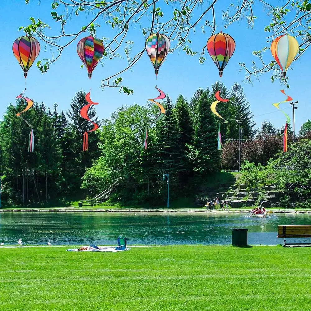 Giant Rainbow Hot Air Balloon Garden Wind Spinners Pinwheels Whirligigs 110CM For Yard Lawn Decorations Outdoor garden decoration,outdoor wind spinners