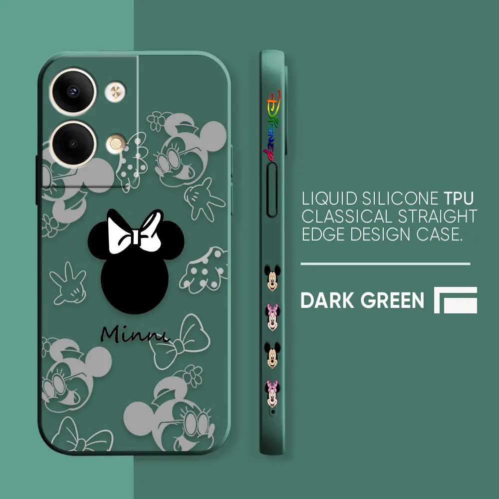 thumbnail image 1 of Case For OPPO RENO 8 7 9 6 7SE 5 4 4SE 4 3 4G 5G PRO PLUS Colour Simple Liquid Silicone Case Anime Cute Mickey Minnie Mouse, 1 of 5