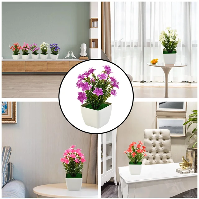 Small Artificial Flower Pot Decoration  Artificial Flowers Outdoor  Decoration - Artificial Flowers - Aliexpress