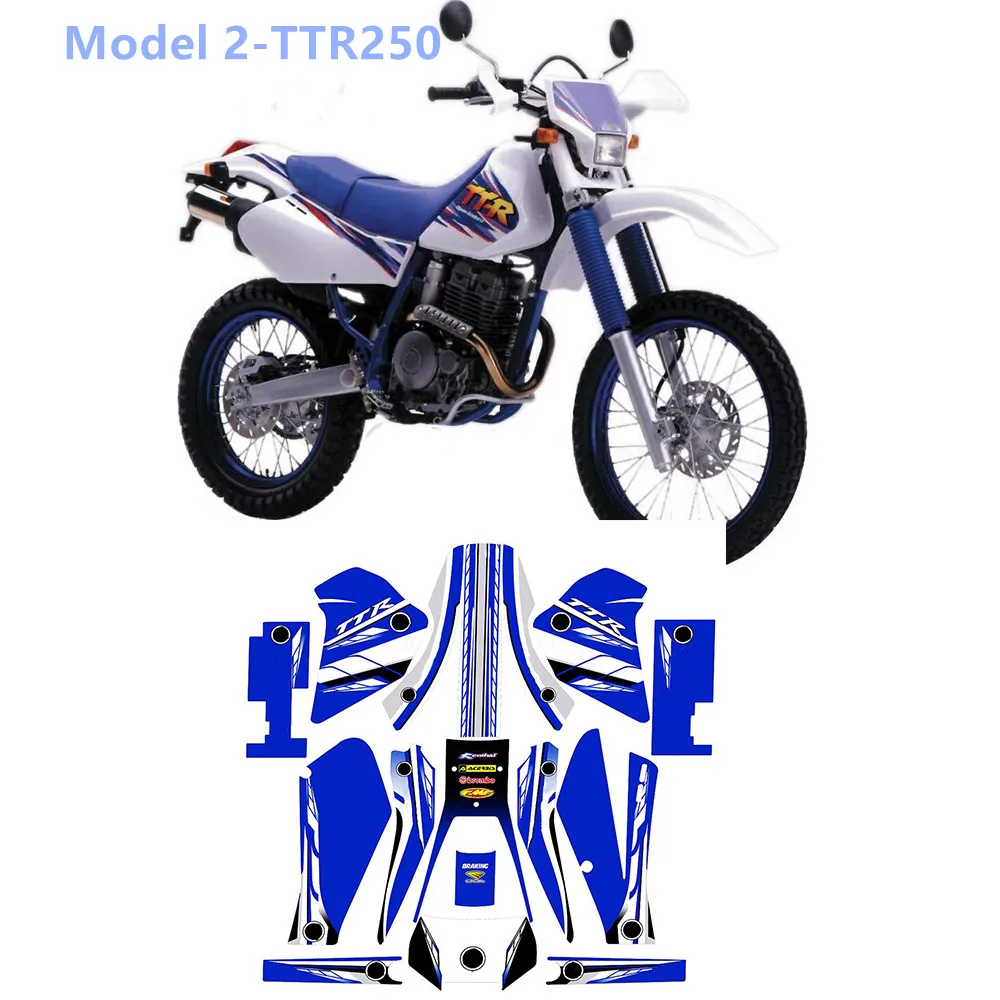 Pour YAMAHA 250 TTR Moto Carénage Autocollant graphiques Fond Décalcomanies  3M Analyste Pour YAMAHA TTR250 TT-R 250 - AliExpress