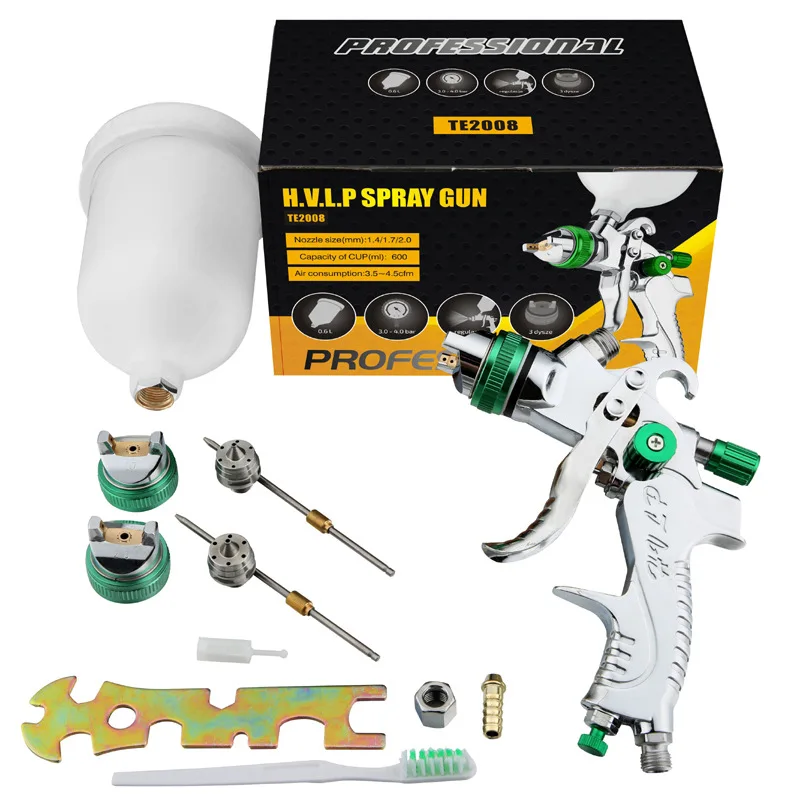 

Spray gun three-piece set car repair spray gun 1.3/1.4/1.7 high atomization spray gun gravity type