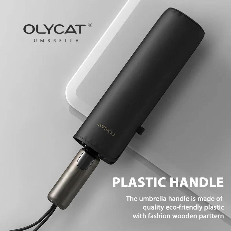 Folding Umbrella Automatic Umbrella Wind Resistant Umbrella Windproof Umbrella OLYCAT Automatic Umbrella for Men 10 Ribs Windproof Big Rain Umbrella Business Style Golf Folding Outdoor Parasol Male