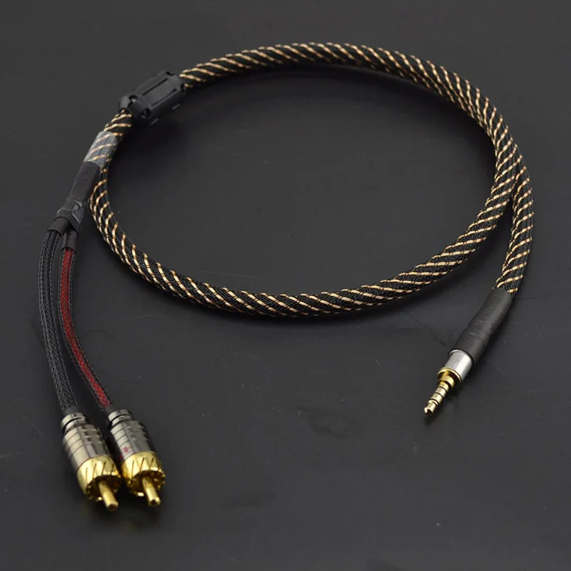 HIFI  ̺ 4.4mm  뷱 ̽ 4.4mm  2 rca ȣ ̺ AUX     2.5mm ÷  2 RCA