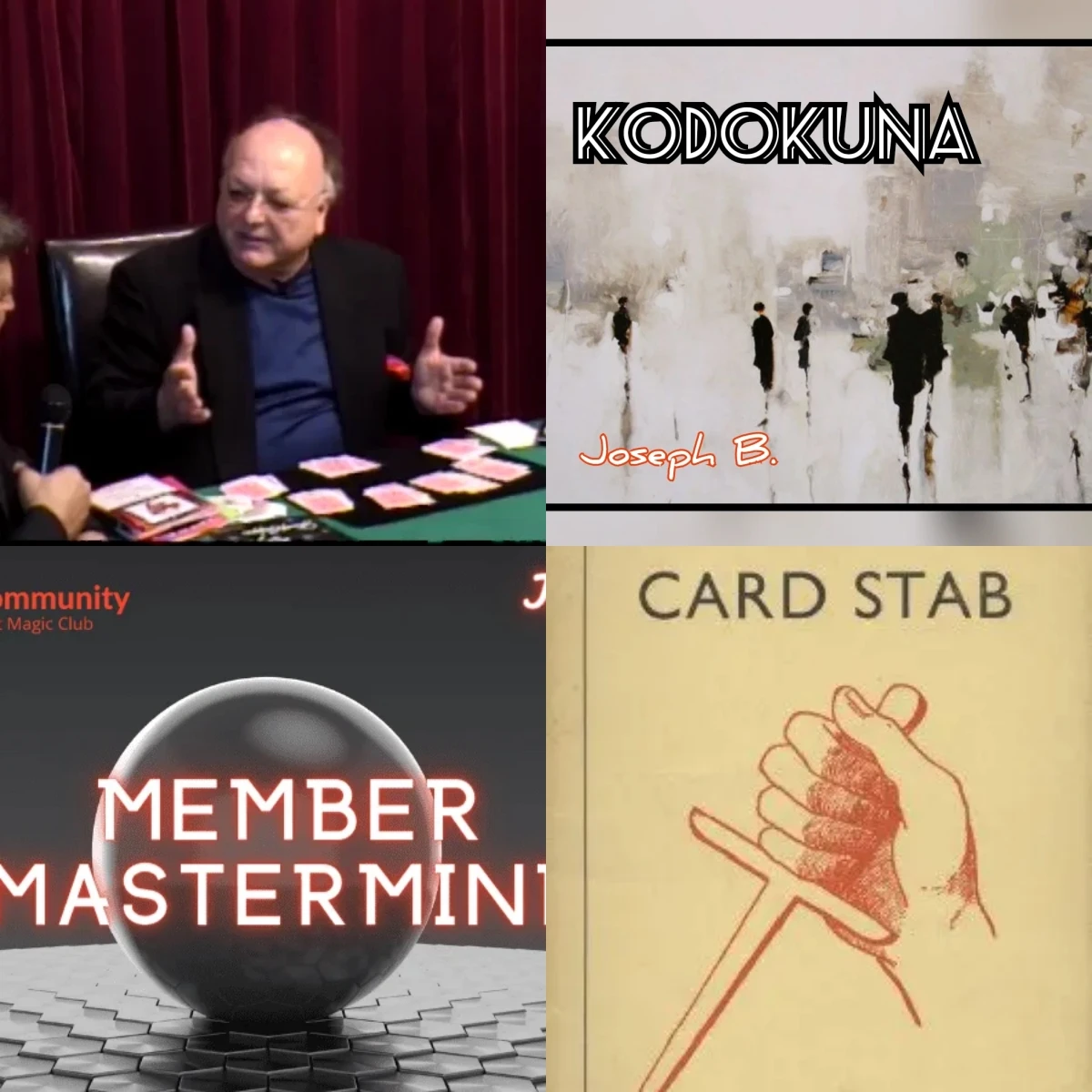 

Jimmy Grippo Lecture by Geno Munari ，Kodokuna by Joseph B，Member Mastermind Live June ，Nate Leipzig's Card Stab by Victor-Magic
