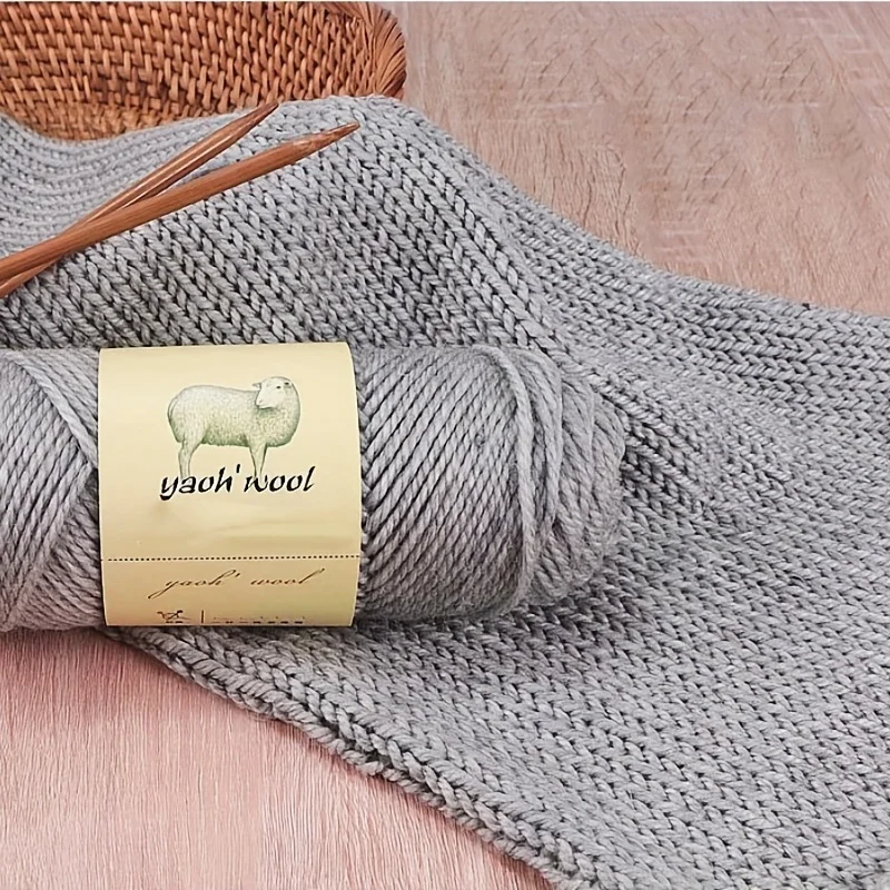 1Pc 100g 50% Wool Yarn hand knitting 50% acrylic Crochet Yarn  Knit sweater Cardigan Blanket line hat shawl thread 115m 4527inch 6