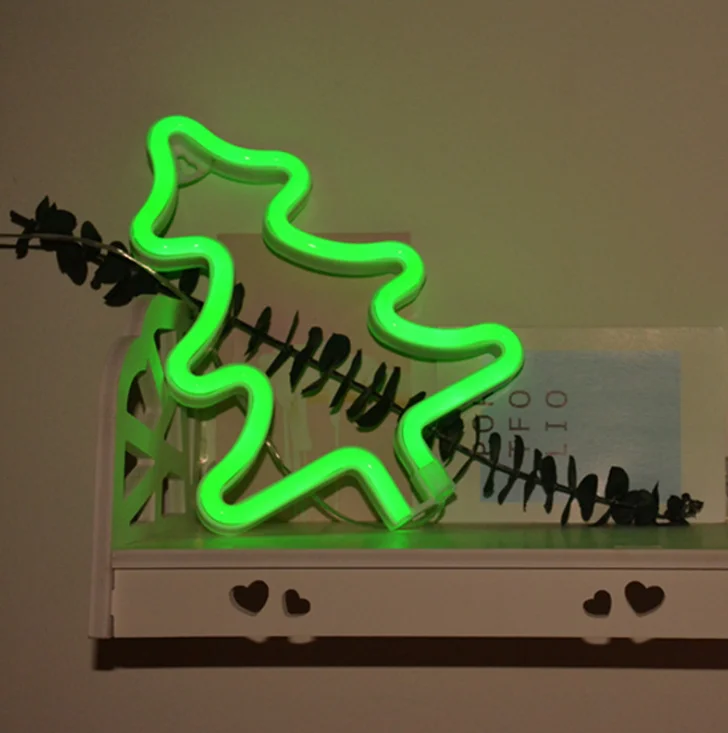 

LED neon modeling lights Christmas party room decoration night lights ins