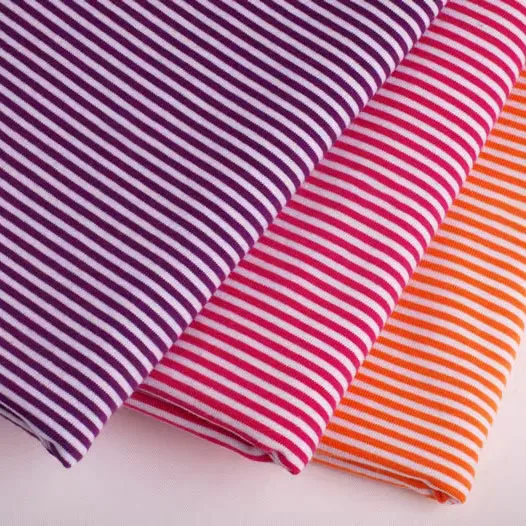 wide 2mm stripe 100% cotton knitting elastic fabric DIY sewing clothing cloth 165cm wide 100% tissu hometextile tela sewing 4