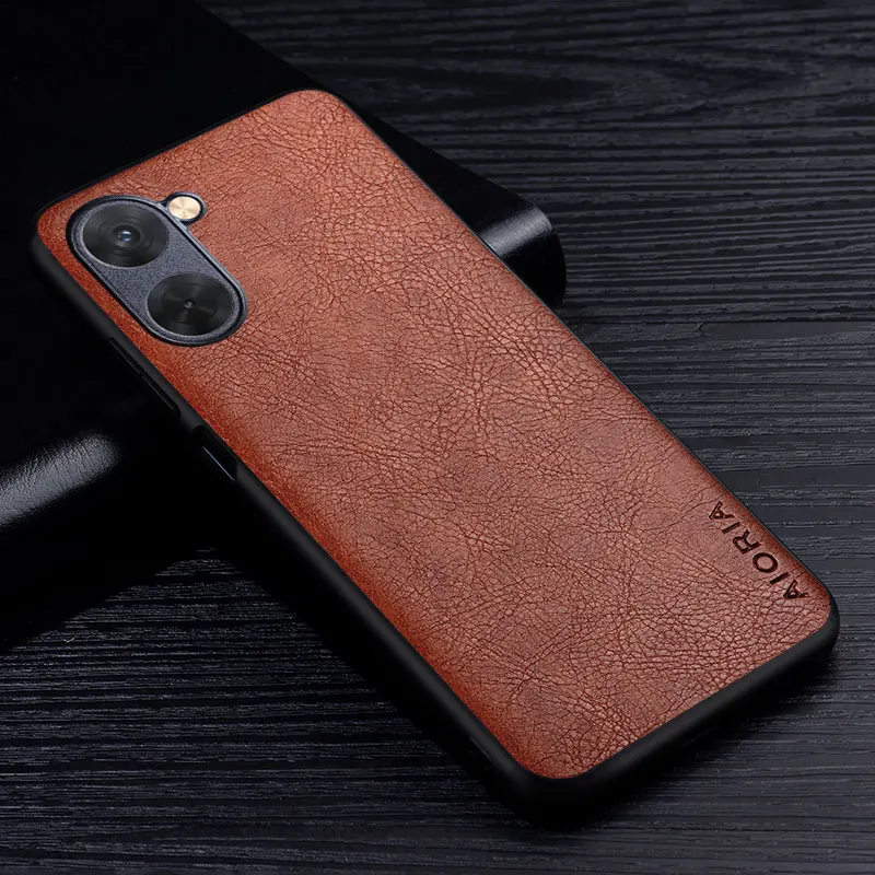 Luxurious Retro Leather Case - Premium Litchi Pattern Business Style Back Cover