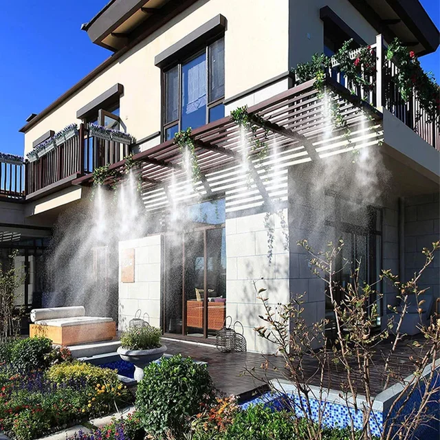 10 M Kültéri Víz Utáni Hűtőrendszer Növények Sprinkler Hidratáló Por Eltávolítása Ködkertek Öntözőszerszám - Image 2