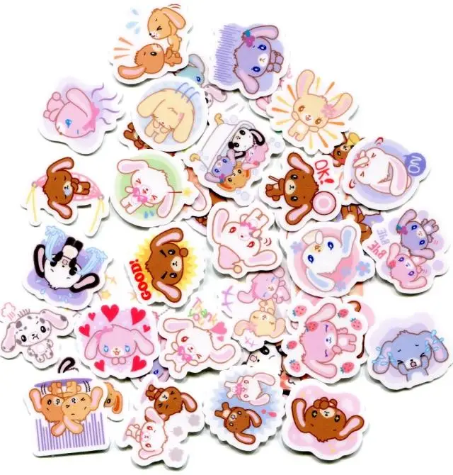 Kawaii милые наклейки sugarbunny s 40 шт. в комплекте мультяшный кролик аниме стикер