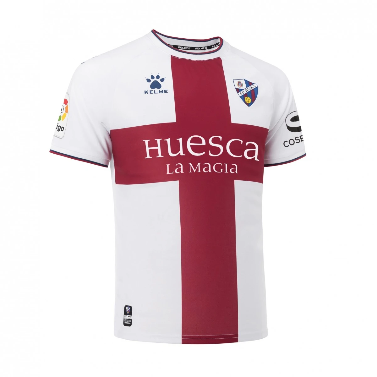 Kelme Tienda Oficial Camiseta 2ª Equipacion 18/19 S.d. Huesca Con Publicidad Blanco Camiseta Manga Corta Fabricada 100|Camisetas de fútbol| - AliExpress