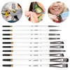 7/10Pcs Different Shape Paint Brushes Set for Art Acrylic Gouache Oil Watercolor Artist Canvas Synthetic Nylon Hair Paint Brush 5