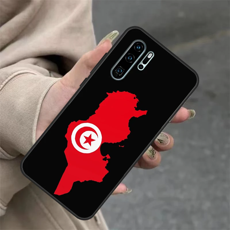 Tunisia Flag Map Design Phone Case