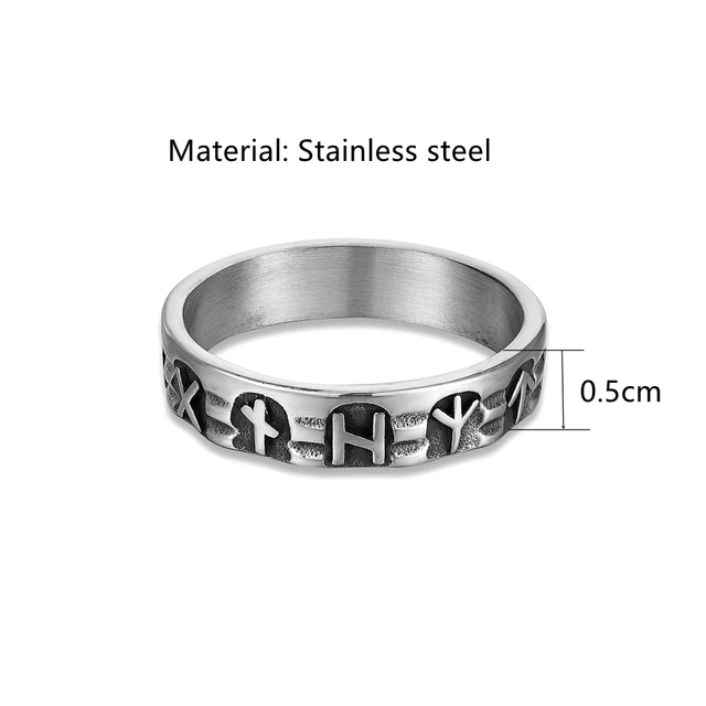 Bague Bijoux Scandinave Homme Bague Nordique Vikings Rune Pour