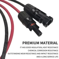 6 mm²  10AWG  Extension Cable PV1-F Solar Panel Wire, Waterproof DC Connector Male & Female Pair for Photovoltaic System 2