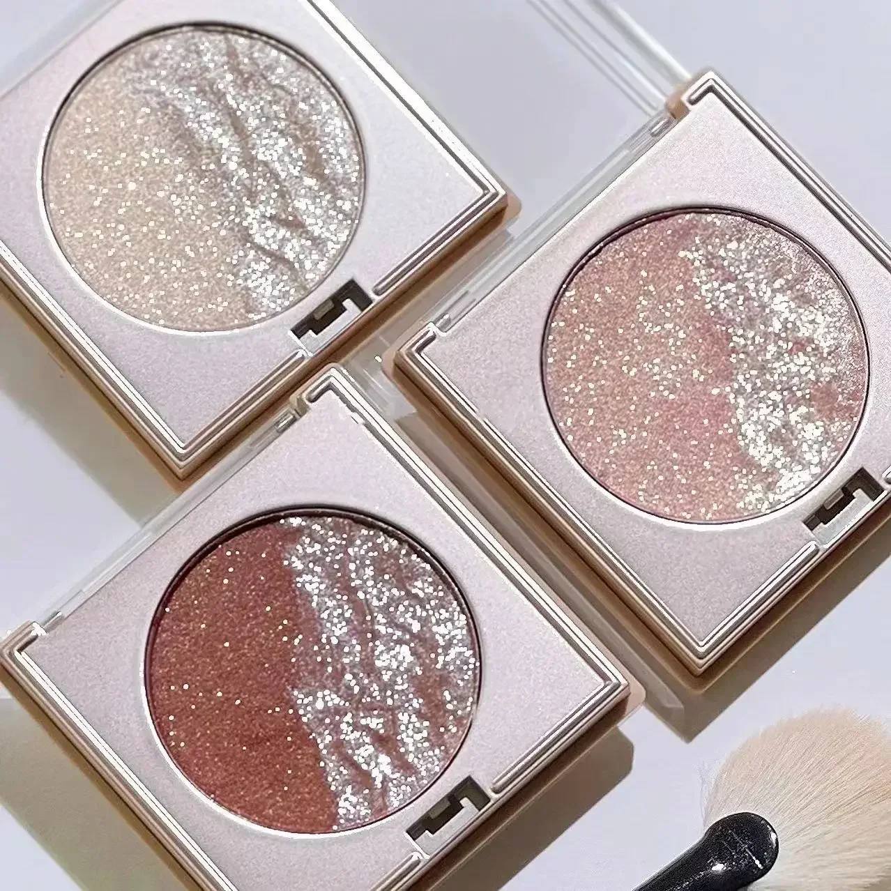 Two-color 3D Embossed Highlighter Powder Palette Makeup Face Contour Shimmer Water Light Highlight Pallete Illuminator Cosmetics face highlighter makeup palette contour palette