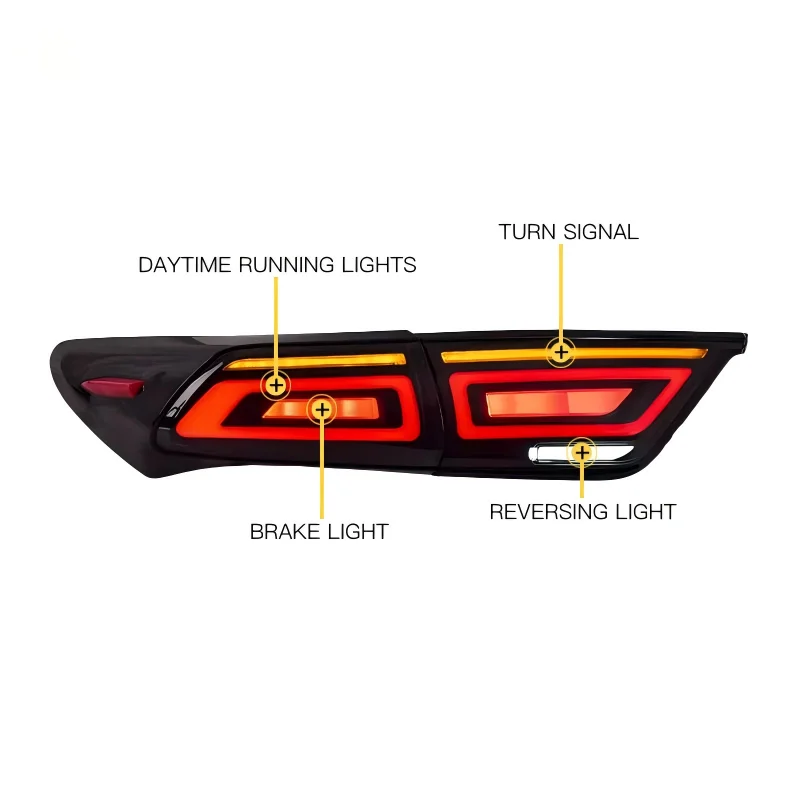 Fanale posteriore a LED per Toyota Harrier 60 2012-2020 DRL Indicatori di direzione dinamici Accessori auto - immagine 2