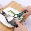 Fish Scale Remover Stainless Steel Fish Scale Scraper Non-Slip ABS Handle Portable Kitchen Accessories Serrated Skin Scraping 3