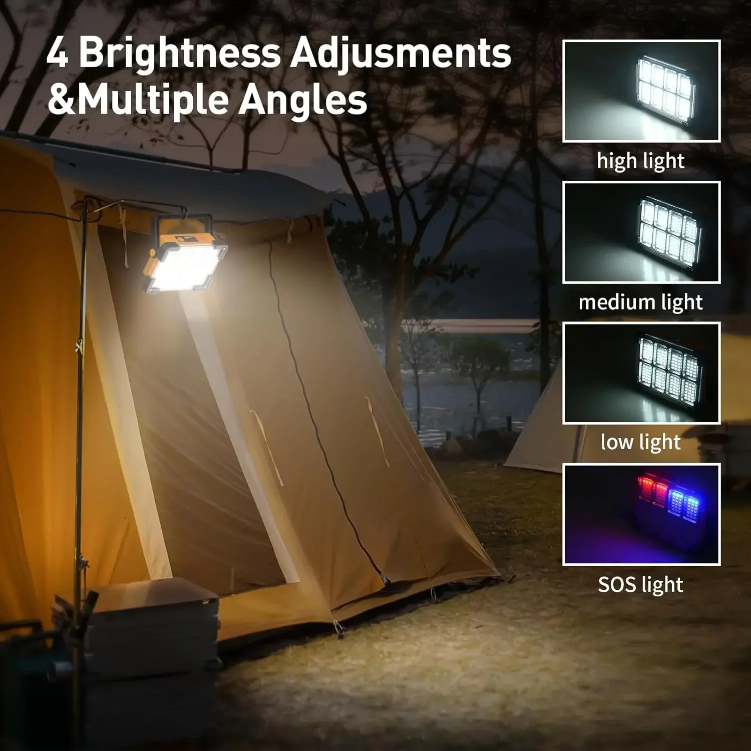 Portable Rechargeable Solar Flood Light Outdoor