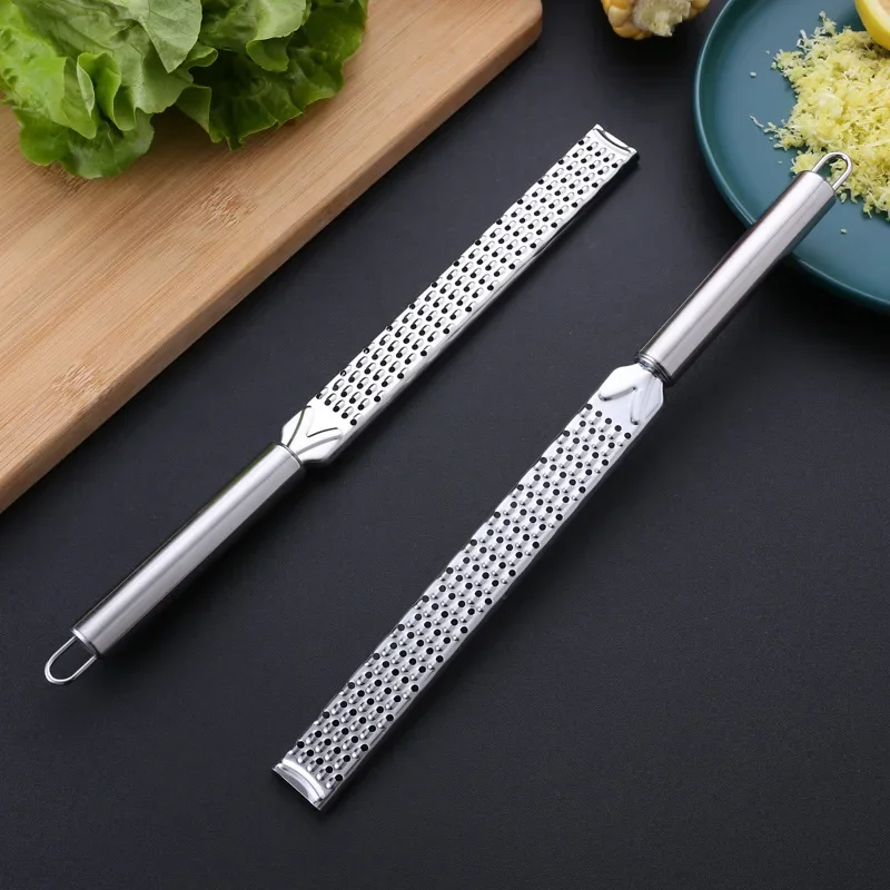 Stainless Steel Grater Cheese Long Planer Baking Handheld Cheese Grater Chocolate Lemon Peel Scraper Grinding Tool