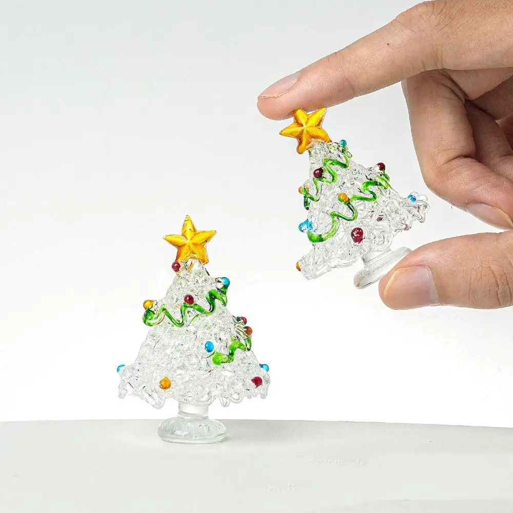 Lot De 3 Décorations De Noël En Verre - Petits Sapins Miniatures Pour Table, Sapin Ou Décoration Intérieure - 2