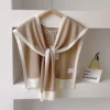 Spring And Autumn Knitted Striped Shawl With High-Grade Summer Office Air-Conditioned Room Neck And Shoulder Scarf 4