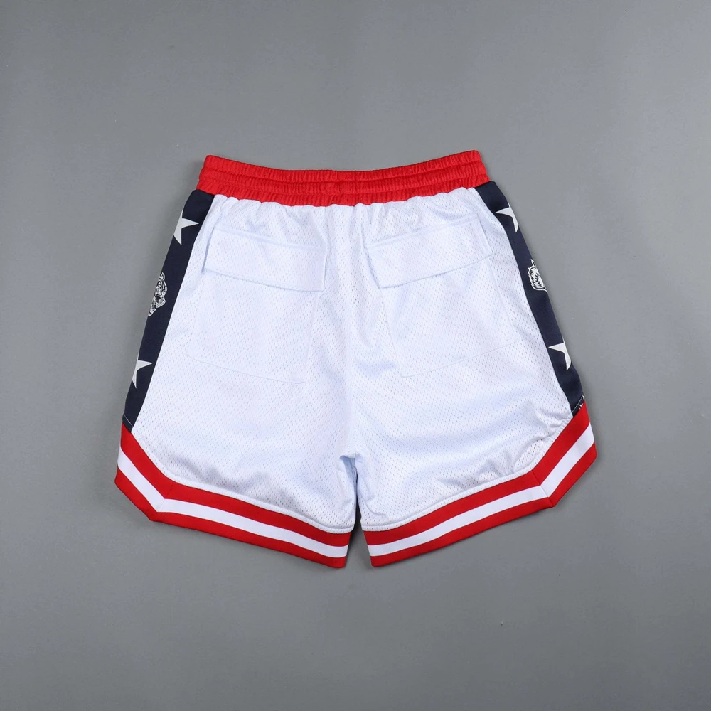 Mens Breathable Basketball Shorts White Printing Mesh Fitness Sports Leisure Workout Sport Pants Outdoor Running Training Shorts 2