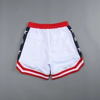 Mens Breathable Basketball Shorts White Printing Mesh Fitness Sports Leisure Workout Sport Pants Outdoor Running Training Shorts 2