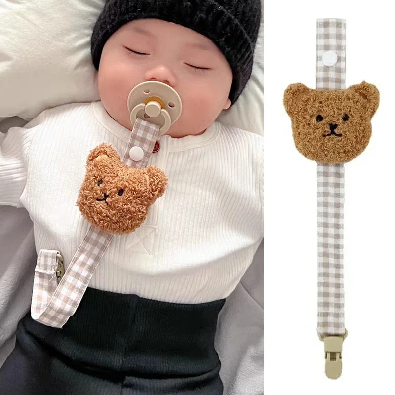 Pacifier Clip Cute Bear Baby Pacifier Chain Dummy Holder Soother Strap Nipple Infant Feeding Accessories