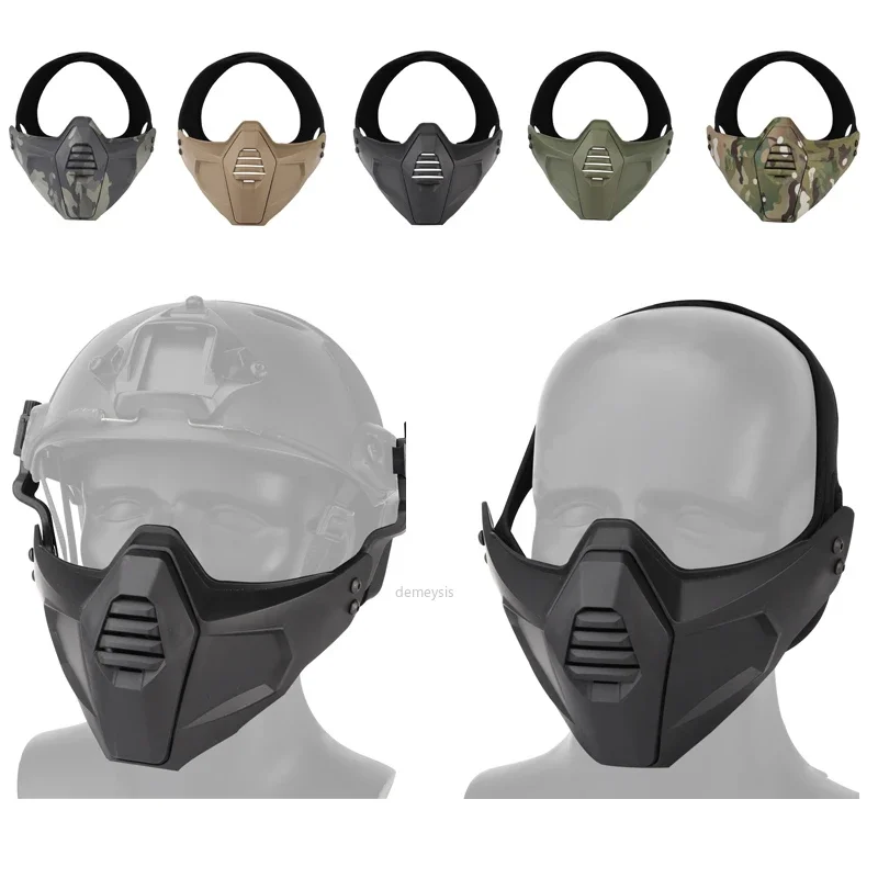

Тактическая Маска для страйкбола, полумаска для пейнтбола, военные охотничьи боевые маски, защитная маска для лица из игры CS для быстрого шлема