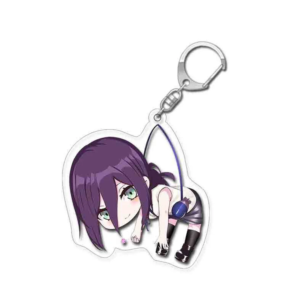 Reversible Cartoon Keychain Charm - Cute Chainsaw Man Characters