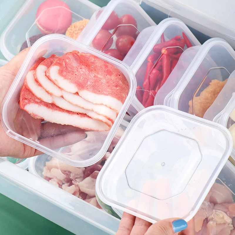 

Контейнер для свежести 650 мл, холодильник, специальный контейнер для замораживания, кухонная прямоугольная герметичная коробка, бытовой прозрачный контейнер для хранения пищевых продуктов