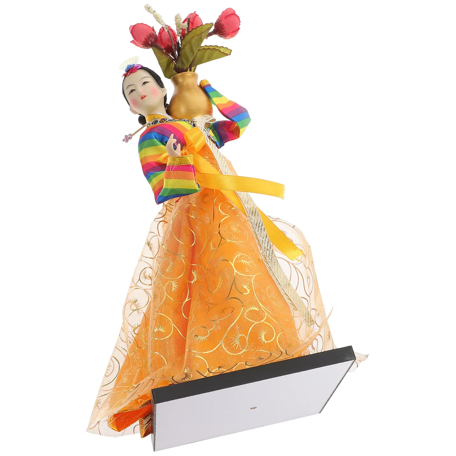 

Handmade Figurine Korean Hanbok Figure Decoration Crafts Asian Baby