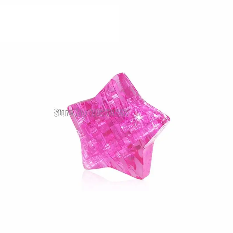 3d Star Shaped Crystal Puzzle Jigsaw Model Intellectual Diy Toy Gift Furnish Home Decor 4