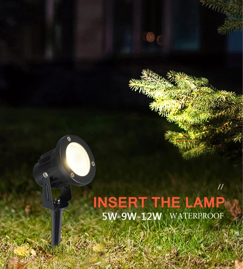 Christmas Lights Outdoor IP65 Home Garden Lawn Decoration Spot Light 5W9W12W Waterproof Plug-in Floor Light AC110V220V12V