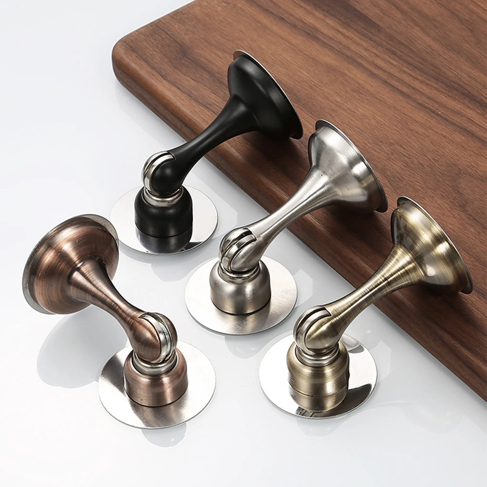 Magnetic Door Stopper Keep Door Open Stainless Steel Holder No Drilling Catch Anti-Rust For Various Types magnetic door stopper