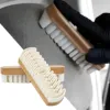 2Pcs Car Interior Cleaning Brush Alcantara Suede Deerskin Plush Fabrics Beauty Care Brush Detailling Car Upholstery Clean Toosl 1