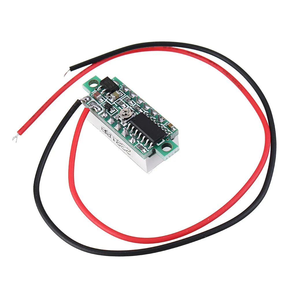0.28 인치 DC LED 디지털 전압계 2.5-30V 전압 측정기 자동차 모바일 전원 전압 테스터 감지기 빨간색 녹색 파란색 노란색
