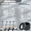 1pcs 8.5x2.0 Scooter Tire, Fits 50/75-6.1 8 1/2x2 Original Tire, For Xiaomi m365/pro Aovopro ES80 Gotrax GXL V2 Electric Scooter 2