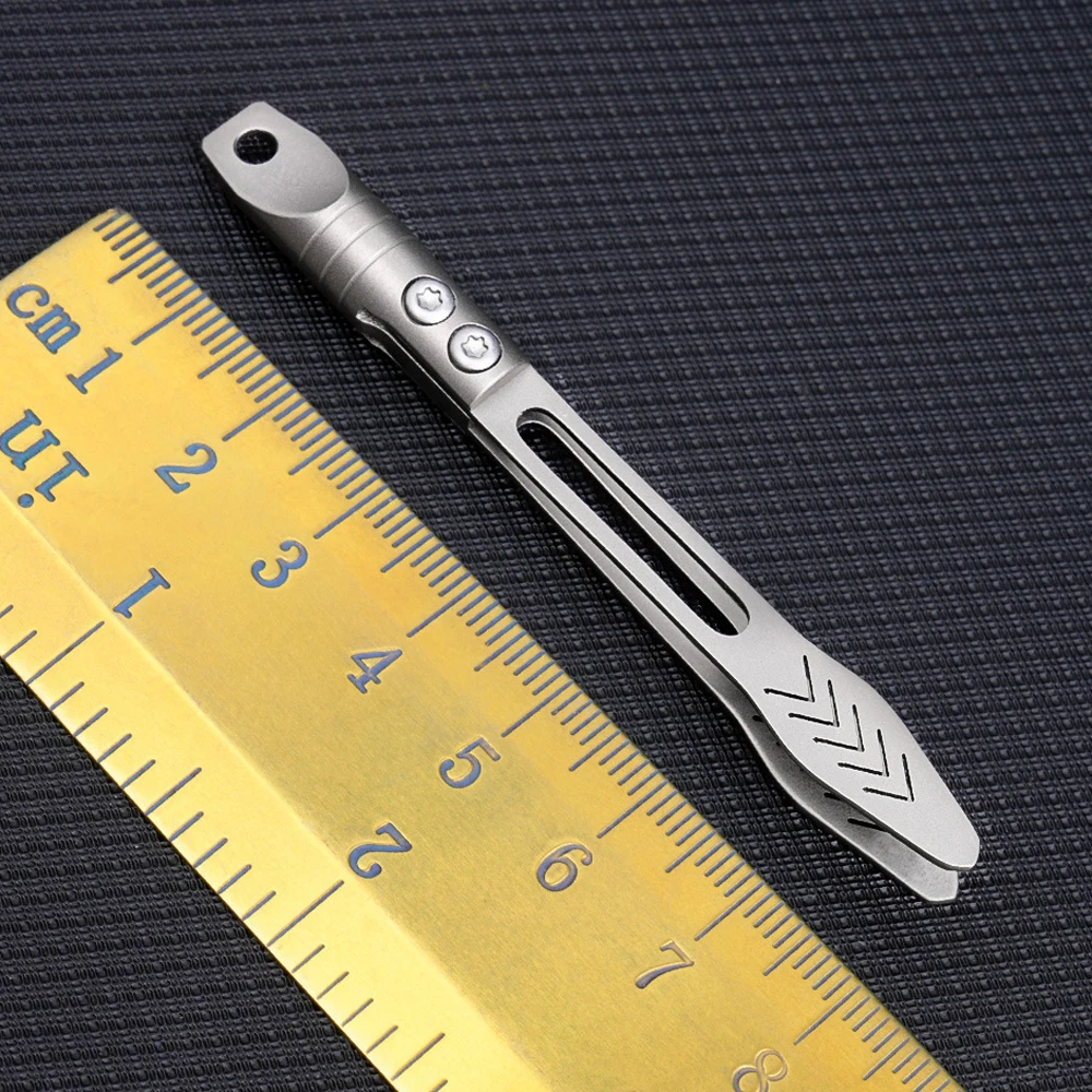 TC4 Titan-Stahl-Pinzette Multifunktional mit Schnappverschluss Korkenzieher CNC-gefräste Clips EDC Outdoor-Werkzeug – Detail 9