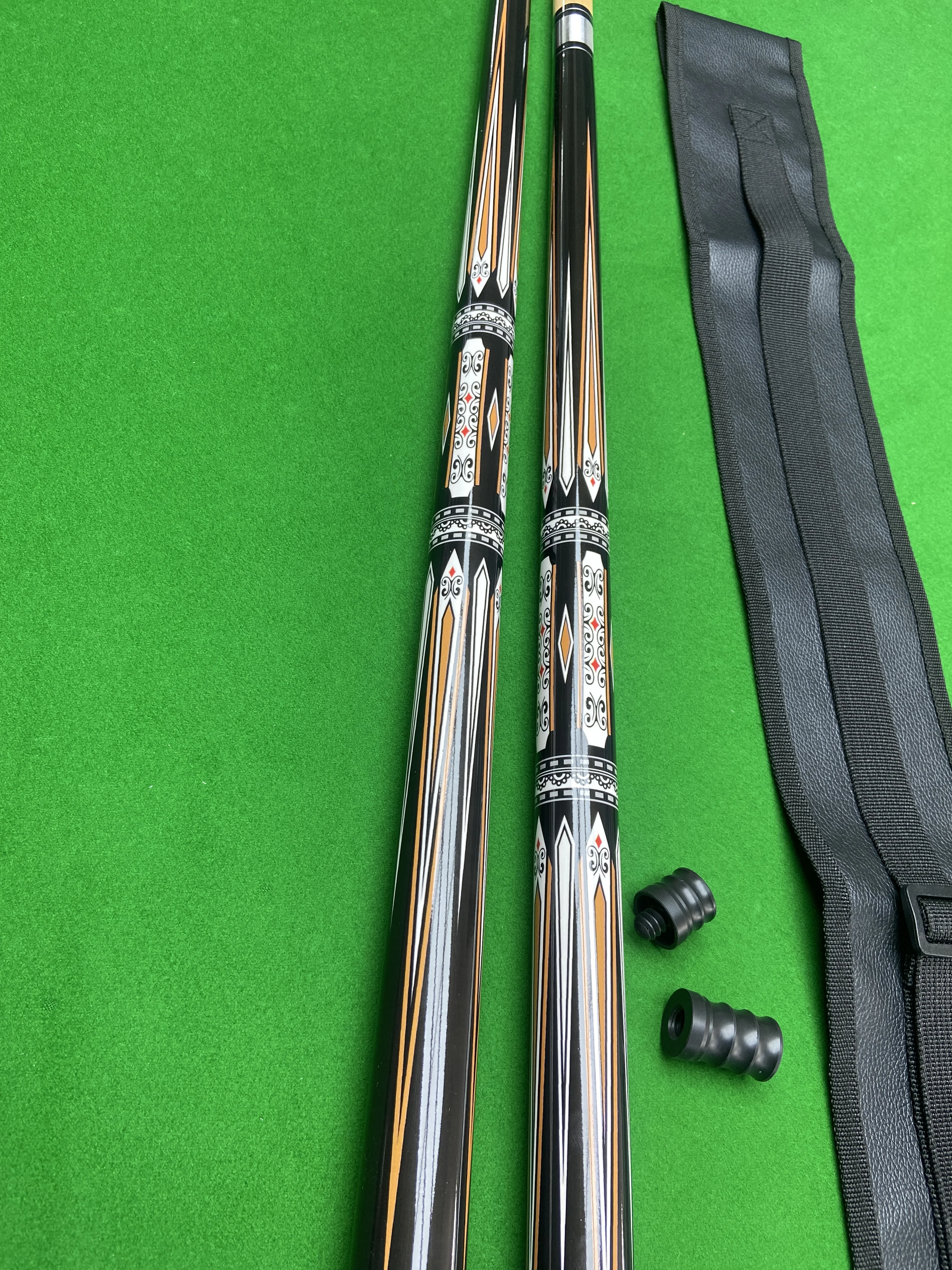 Professional Maple Pool Cue Stick with 12.75mm Tip Durable and Poker-themed for 9 Ball and Carom Billiards