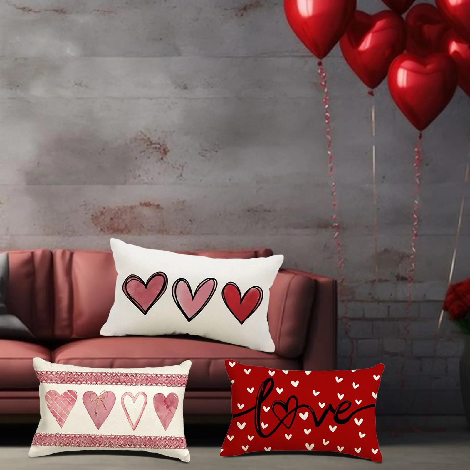 Valentines Day Pillow Cover Sofa Pillow Cover for Wedding Farmhouse Home