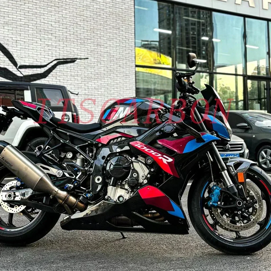 Motorcycle Wing Kit Carbon Fiber Winglets Rear Footrest Parts Fairing Fenders Cover Kits For BMW S1000R M1000R