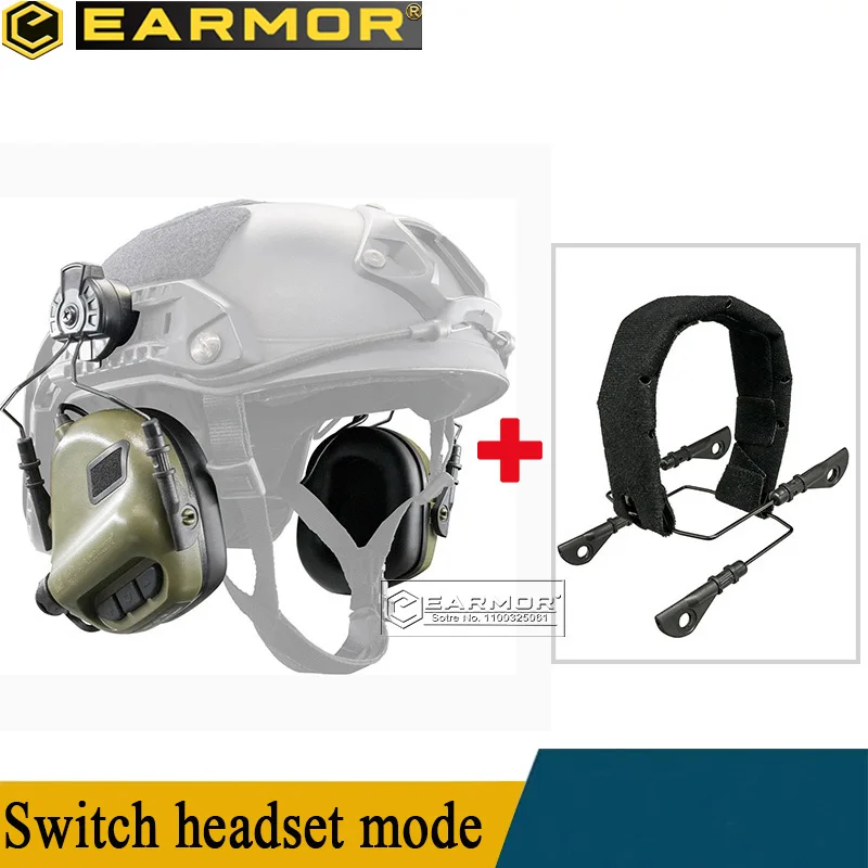 

Earmor M31H MOD3 Shooting Earmuffs and M14 Tactical Headphone Headband Headset for Earmor M32/M32H/M31H/M31 Earcup Accessories