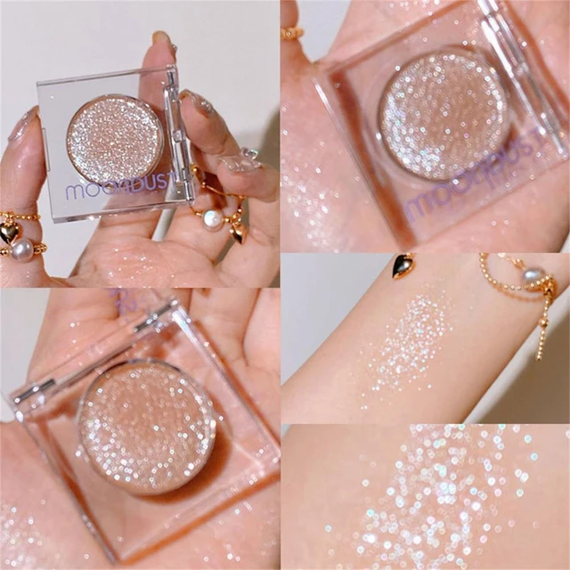 Glitter Highlighter Waterproof Diamond Shimmer Face Body Brighten Palette  Monochrome Shiny Highlighter Korean Cosmetics Makeup - AliExpress