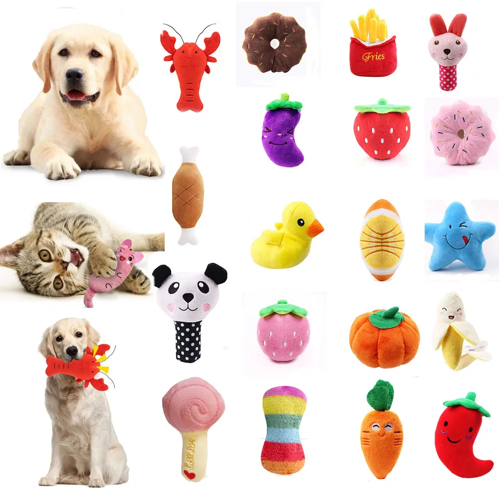 Yoyo Puppy Dog Plush Squeaky Toys For Small Medium Dogs Bone Aggressive