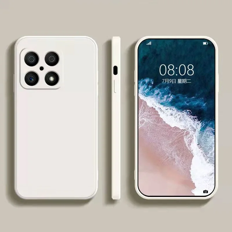 Für OnePlus 10Pro Hautgefühl Einfarbige Flüssigsilikon-Telefonhülle Stoßfeste Schutzhülle Feines Lochobjektiv Anti-Dr_voghion.com