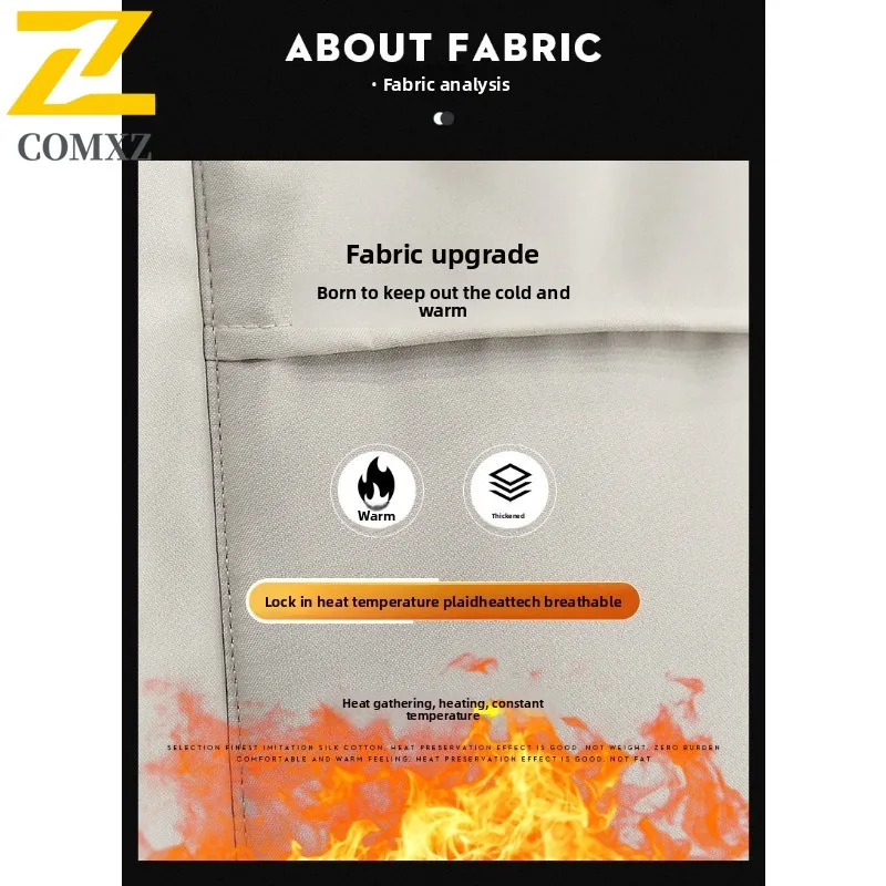 ​Men Down Cotton Jacket Winter Waterproof Windproof Thickened Korean Style Solid Color Autumn Winter​ Warm Outdoor sports Coat