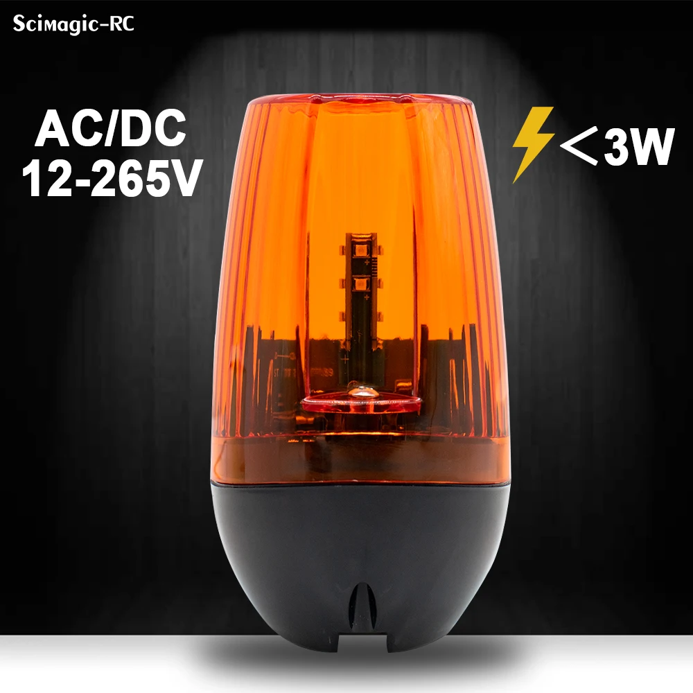 Signal Strobe Flashing Lamp LED Gate Flashing Light Alarm DC 12V or 24V For Swing Sliding Gate Opener/Barrier emergency warning lamp warning beacon light warning light security flashing light